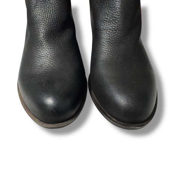 Lucky Brand Bollo Black Leather Ankle Booties Women’s Size 7.5 - Picture 2 of 9
